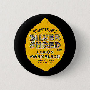 Vintage Lemon Marmalade Label Button