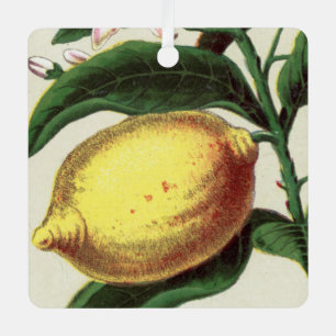 Vintage Lemon Metal Ornament