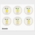 Vintage Lemon on off white Jam jar Classic Round Sticker | Zazzle