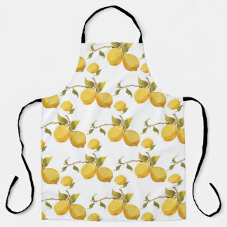 Vintage lemon pattern apron