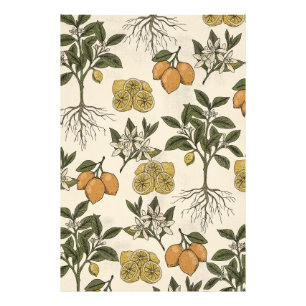 Vintage Lemon Pattern Photo Print