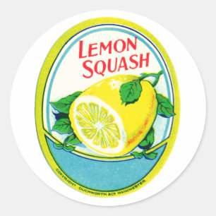 Vintage Lemon Squash Label