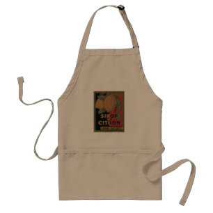 Vintage Lemon Syrup Advertisement Adult Apron
