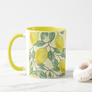 Vintage Lemon Tree Citrus Fruit Pattern Mug