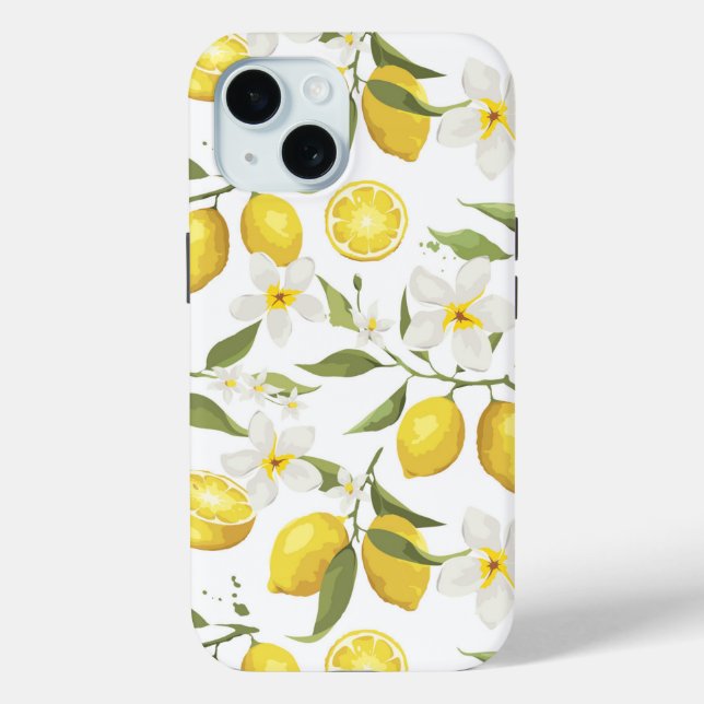 Vintage Lemon Tree Pattern Case-Mate iPhone Case (Back)