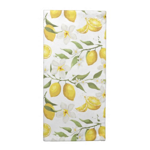 Vintage Lemon Tree Pattern Cloth Napkin