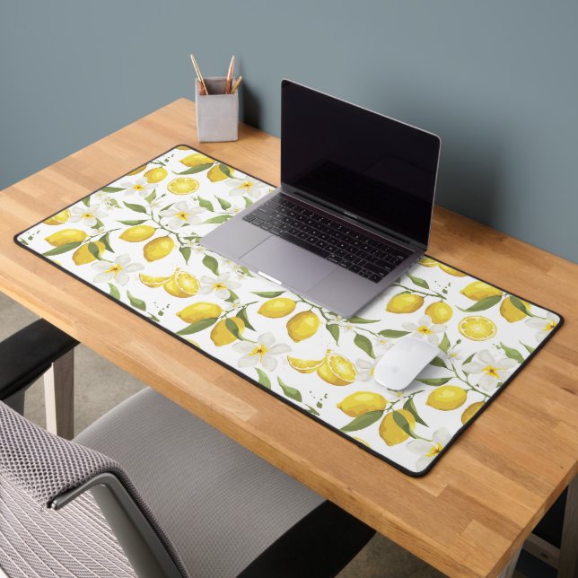 Vintage Lemon Tree Pattern Desk Mat (Office 2)