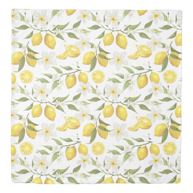 Vintage Lemon Tree Pattern Duvet Cover (Front)