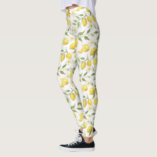 Vintage Lemon Tree Pattern Leggings