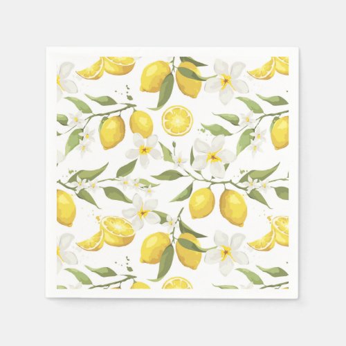 Vintage Lemon Tree Pattern Napkins