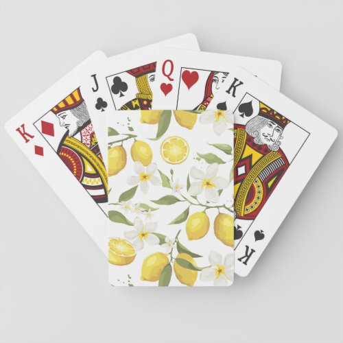 Vintage Lemon Tree Pattern Playing Cards