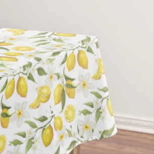 Vintage Lemon Tree Pattern Tablecloth