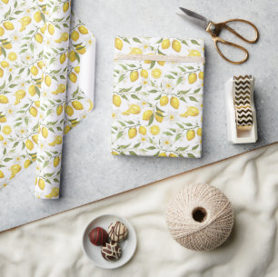 Vintage Lemon Tree Pattern Wrapping Paper