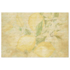 Vintage Lemon White Floral Script Decoupage