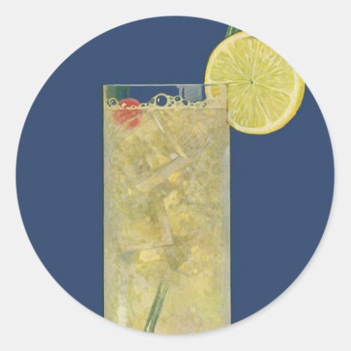 Vintage Lemonade or Fruit Soda Drinks Beverages Classic Round Sticker