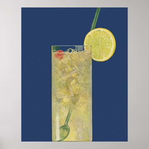 Vintage Lemonade or Fruit Soda Drinks Beverages Poster