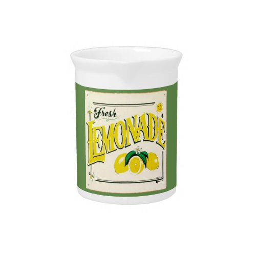 Vintage lemonade sign lemon summer fruit beverage  beverage pitcher