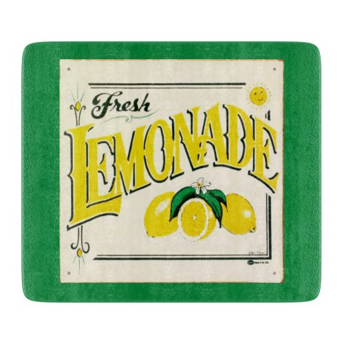 Vintage lemonade sign lemon summer fruit cutting b cutting board