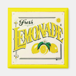 Vintage lemonade sign lemon summer fruit magnet