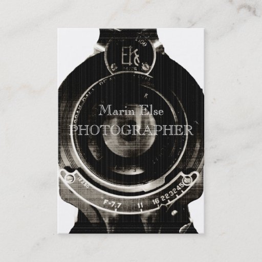 Customizable Vintage Lens Business Cards