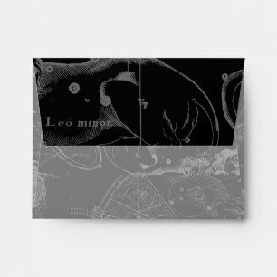 Vintage Leo Constellation MapHevelius 1690 Envelope