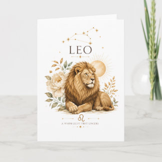 Vintage Leo Zodiac Astrology Horoscope Sign Gift Card