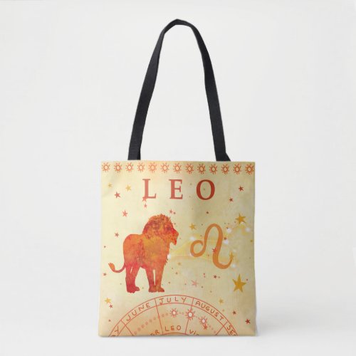 Vintage Leo zodiac astrology Tote Bag