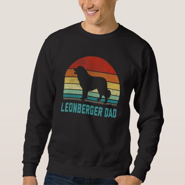 Vintage Leonberger Dad  Dog Sweatshirt (Front)