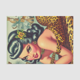 Vintage Leopar Print Pin Up Tissue Paper