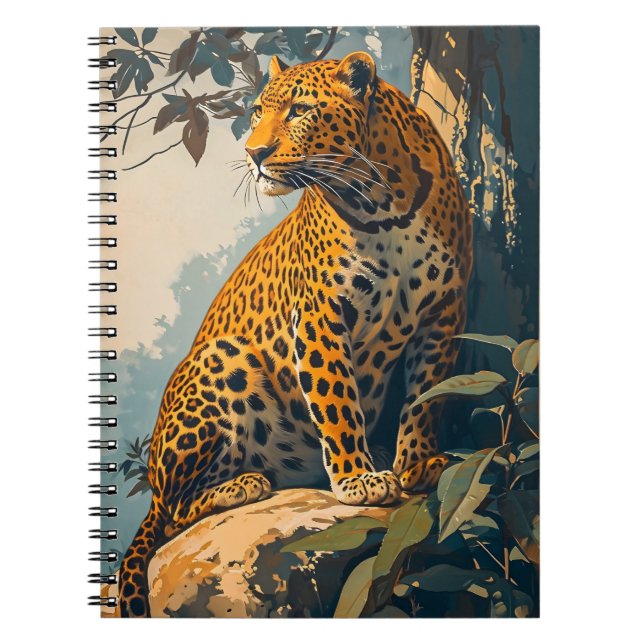 Vintage Leopard Art Notebook (Front)