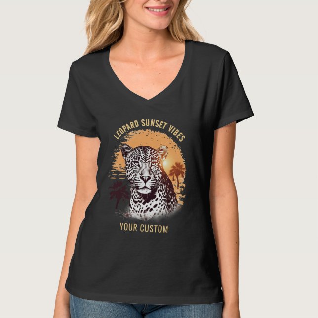 Vintage Leopard at Sunset T-shirt (Front)
