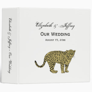 Vintage Leopard Cheetah Spotted Cat Drawing Binder