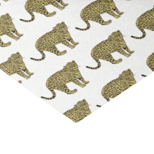 Vintage Leopard Cheetah Spotted Cat Drawing Tissue Paper