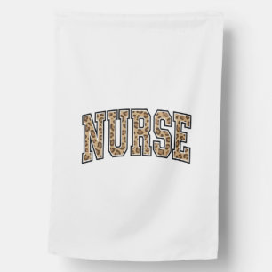 Vintage Leopard Nurse Varsity Shirt Design_1 House Flag