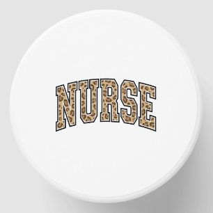Vintage Leopard Nurse Varsity Shirt Design_1 Mini Candle Favors