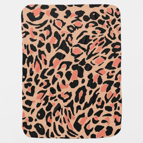 Vintage Leopard Pattern Design Baby Blanket