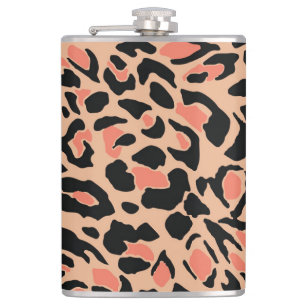 Vintage Leopard Pattern Design Flask