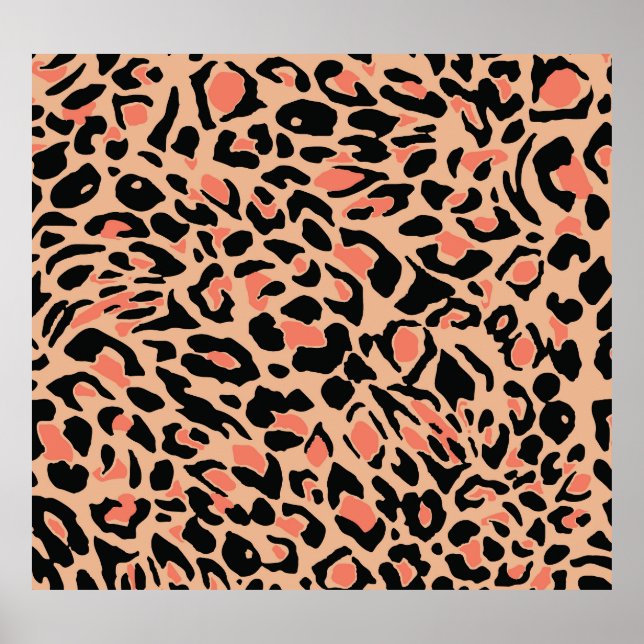 Vintage Leopard Pattern Design Poster (Front)