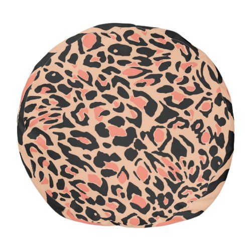 Vintage Leopard Pattern Design Pouf