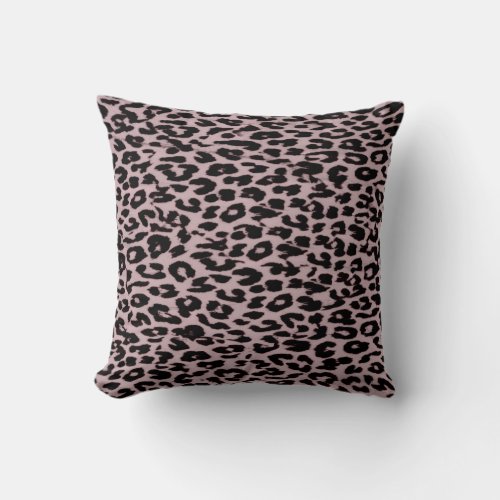 Vintage Leopard Print Skin Fur 2 Throw Pillow