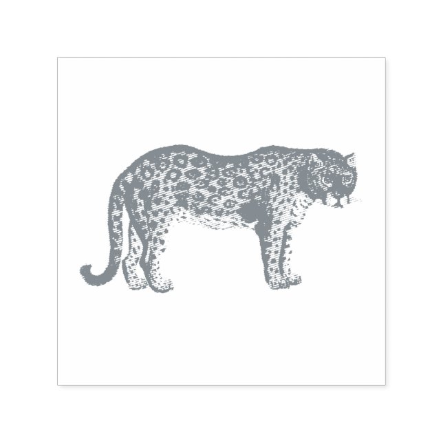 VINTAGE LEOPARD RUBBER STAMP (Design)