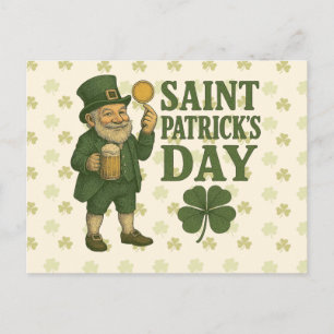 Vintage, leprechaun Saint Patrick's Day Holiday Postcard