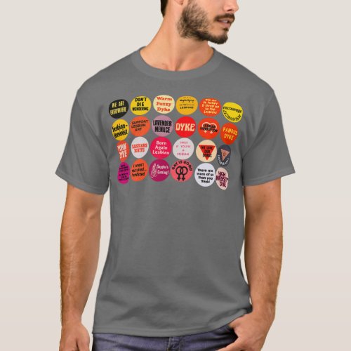 vintage lesbian buttons T_Shirt