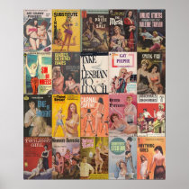 Vintage Lesbian Pulp Fiction Collage