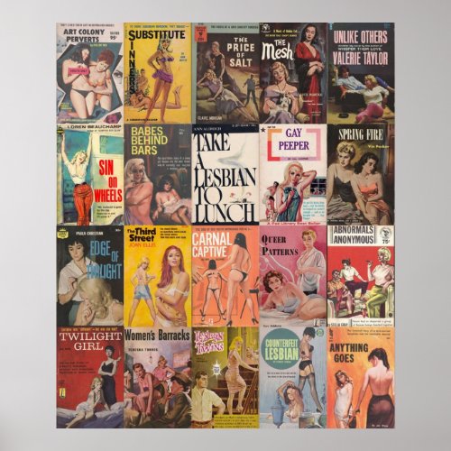 Vintage Lesbian Pulp Fiction Collage