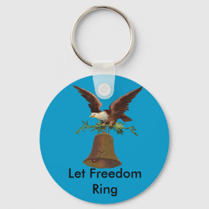 Vintage Let Freedom Ring Keychain