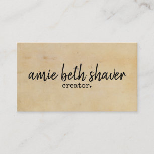 vintage letter business card