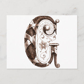 Vintage Letter C Postcard