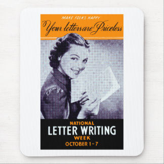 Vintage Letter Writing Mouse Pad