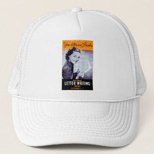 Vintage Letter Writing Trucker Hat